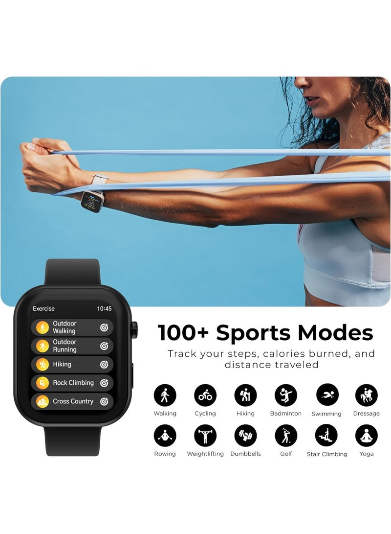 Smartwatch – 1.96” AMOLED Display GPS Bluetooth Calling 100+ Sport Modes 24/7 Heart Rate SPO₂ Stress & Sleep Tracking 3ATM Water Resistant – Android & iOS - Image 5